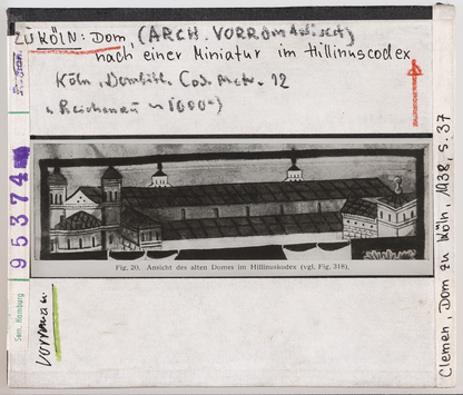 Vorschaubild Köln: Dom, nach der Miniatur im Hillinuscodex 